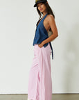pink striped pants. pink striped boxer pants. pink lounge pant. cute casual outfit. summer pants. summer outfit.