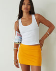 Ribbed knit tank top. Unlined. white rib tank. white tank top. basic tank top. white basic tank top.