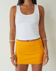 orange mini skirt. summer bottoms. summer skirt. going out outfit. going out skirt. summer outfit