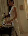 Knit lace maxi skirt. Elastic waist. Ruched sides. Side slit. Fully lined.European summer aesthetic. Tuscany outfit inso. Tuscany aesthetic. Summer skirt. white lace skirt. summer outfit. everyday skirt. vacation skirt. outfit to wear to tuscany. day skirt. going out skirt. white lace maxi skirt. nice dinner skirt.