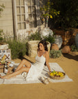 Ribbed knit maxi dress. Fixed straps. Faux front button down closure. Unlined. European summer. European summer dress. European summer aesthetic. Tuscany outfit inso. Tuscany aesthetic. Summer dress. white dress. white maxi dress. summer outfit. everyday dress. vacation dress. outfit to wear to tuscany. cover up. beach cover up. dress cover up