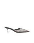 Leopard printed mesh heel
Low kicked-in stiletto heel
Closed pointed toe
Open heel counter
Slip on
Heel height: 2.5"
Synthetic