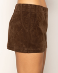 Faux suede mini skirt
Inner shorts lining
Side pockets
Side zipper closure
brown faux suede mini skirt
fall outfit
thanksgiving outfit