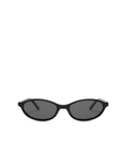 black oval small thin sunglasses banbe