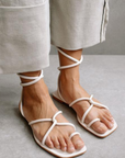 Lace It Up Flat Sandal by Alohas - FINAL SALE