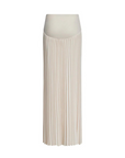 Knit maxi skirt. Elastic wide waistband. Pleated skirt. Fully lined. Slightly sheer. white mxi skirt. white lioness skirt.