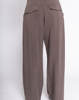 Low rise pant
Loose fit
Wide leg
Front/back pockets
Zipper closure
Unlined
Length: 39"
Lyocell/Spandex
brown low rise slack pant