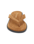 brown Suede flip-flop sandal
Suede upper
Manmade outsole
Suede lining
Padded insole
Slip-on style
Runs small - sizing up 1 whole size is recommended
