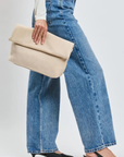 Crossbody faux suede purse
Removable chain strap
Outer zip pocket
Inner zip and slip pocket
Magnetic closure
Lined
Vegan Leather
beige faux seule clutch purse
fall bag
fall clutch