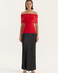 Bardot off the shoulder top
fold over off the shoulder top
Knitted fabric
Strapless
Longline
red off the shoulder top
going out top
summer top spring top