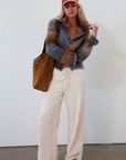Knit wide leg pants. Drawstring waist. Unlined. cream pants. cute casual pants. fall outfit. fall pants