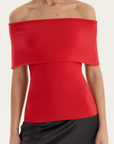 Bardot off the shoulder top
fold over off the shoulder top
Knitted fabric
Strapless
Longline
red off the shoulder top
going out top
summer top spring top