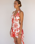 Floral mesh halter mini dress
Side hanging fringe
Neck and back adjustable tie
Open back
Lined
resort mini dress
white and red floral mini dress
summer mini dress
spring mini dress
vacation mini dress