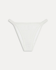 white Crochet bikini bottom