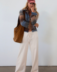 Knit wide leg pants. Drawstring waist. Unlined. cream pants. cute casual pants. fall outfit. fall pants
