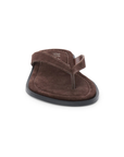 brown Suede flip flop sandals
Suede upper
Manmade outsole
Faux leather lining
Padded insole
Slip-on style