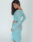 light blue Knit crochet midi skirt
Seaside-inspired skirt
Crafted in a soft and breathable spandex yarn blend
resort wear cover up
pool coverup
