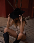 Embroidered knit corset
Adjustable halter tie neck
Front lace up closure
Back hook and eye and zipper closures
Fully lined
Studded details
Coachella outfit
Stagecoach outfit
Festival Outfit