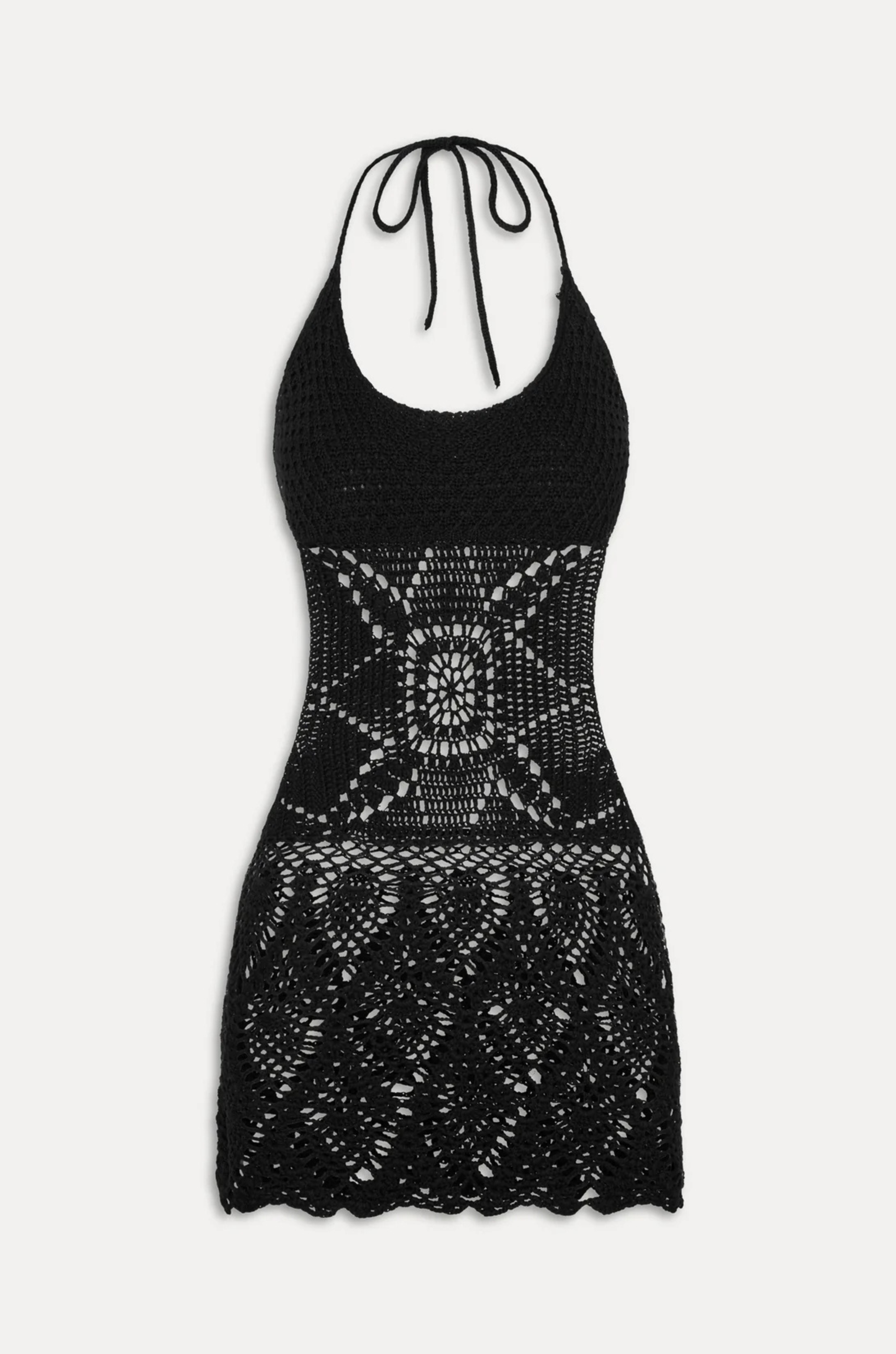 black bikini cover up dress Midnight Beaded Brynn Cover Up