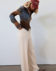 Knit wide leg pants. Drawstring waist. Unlined. cream pants. cute casual pants. fall outfit. fall pants