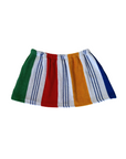 Colorful striped skirt
yellow green and blue Striped printed towel skirt
Elastic waistband
Unlined
Up-cycled
Each towel is up-cycled - there may be imperfections
retro towel skirt