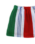 Colorful striped skirt
yellow green and blue Striped printed towel skirt
Elastic waistband
Unlined
Up-cycled
Each towel is up-cycled - there may be imperfections
retro towel skirt