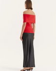 Bardot off the shoulder top
fold over off the shoulder top
Knitted fabric
Strapless
Longline
red off the shoulder top
going out top
summer top spring top