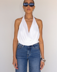 White Mesh halter top
Droop neckline
Elastic hemline
Open back
going out top
bridal going out top
bachelorette top