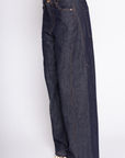 High waisted denim jean
Dark wash
Button fly closure
4 pocket construction
Contrast stitching
Unlined
dark denim jeans
fall bottoms
fall pants
fall denim
fall outfit
denim on denim outfit