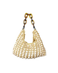 tan beige Sequin cotton mini purse
Inner lining
Magnetic clasp closure