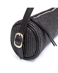 brown Cylindrical woven straw shoulder bag
Zipper closure
Slim strap
Lined
Vegan Leather
brown woven barrel bag