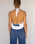 White Mesh halter top
Droop neckline
Elastic hemline
Open back
going out top
bridal going out top
bachelorette top
