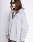 grey Oversized zip up hoodie
Zip up closure
2 way zip
2 front pockets
Unlined