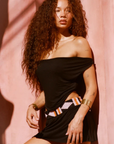 Multi-functional top - can be worn off the shoulder or as a halter
Soft, draped silhouette
Partially lined
Lightweight tissue modal
black off the shoulder top