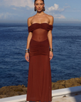 Mesh maxi dress
Off the shoulder
Centre back invisible zipper
Lined at the hip and bust with stretch
brown mesh maxi dress