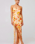 orange Floral printed satin maxi dress
Adjustable back tie
Side slit
Polyester
wedding guest dress
spring summer wedding guest dress