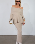 Fuzzy crochet knit oversized sweater. Folded neckline. Long sleeves. Unlined. fall set. fall outfit. cute warm clothes