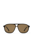 Modern aviator-inspired frame
Featuring a bold flat-top silhouette with geometric shaping
Navigator-inspired angular shaping
Oversized lens profile for full coverage
Polarisation: Category 3
UV Protection: UV400
Double bridge design
Keyhole cut-out detail between bridges
Slim arm design
Lens Height: 5.16cm / Temple Length: 14.5cm / Temple Tip Width: 10.5cm /
Nose Bridge: 1.8cm, Frame Width: 14.4cm