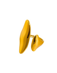 18K gold non-tarnish abstract statement ring
18K gold plating stainless steel
Size 7 measurement: 0.682 Diameter/2.14 Circumference
Lead and Nickel Free
Hypoallergenic
Water Resistant