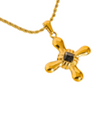18K gold non-tarnish stone cross necklace
18K gold plating stainless steel
Pendant Size: 1.19"x1.41"
Chain Length: 19.96"
Extension Length: 2.17"
Lead and Nickel Free
Hypoallergenic
Water Resistant
gold and black cross necklace