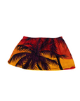 Palm tree/Ocean printed towel skirt
Elastic waistband
Unlined
Up-cycled
Each towel is up-cycled - there may be imperfections