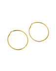 18K Gold Non-Tarnish Classic Thin Hoop Earring