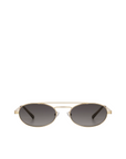 black and gold Round aviator sunglasses