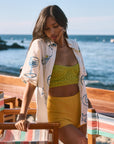 Crochet knit tube top. Underwire cups. Elastic back strap with hook and eye closures. Unlined. green crochet crop top. strapless crochet top. summer outfit. summer going out top. beach vacation outfit. beach vacation top. fancy dinner top. european summer outfit. european summer top. european summer outfit inspo. vacation outfit