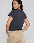 Crewneck t-shirt top
Short sleeve
Unlined
black short sleeve top