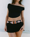 Multi-functional top - can be worn off the shoulder or as a halter
Soft, draped silhouette
Partially lined
Lightweight tissue modal
black off the shoulder top