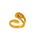 18K Gold Non-Tarnish Wrap CZ Ring
18K Gold Plating
Stainless Steel
Size 7 Measurement: 0.682 Diameter/2.14 Circumference
Lead-free
Nickel-safe
Hypoallergenic
Water Resistant