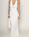ivory Chiffon halter maxi dress
Cowl neckline
Adjustable back tie
Sleeveless
Side zipper closure
Lined
bridal maxi dress
bridal shower maxi dress
bachelorette maxi dress
rehearsal dress for bride