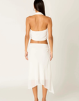 white Light and flowy with a cropped halter top
Deep V-neckline
Relaxed, draped fit
Overlapping wrap front
Polyester
bridal top