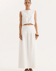 white Linen maxi skirt
Drop waist
A-line silhouette
bridal skirt set
white maxi skirt